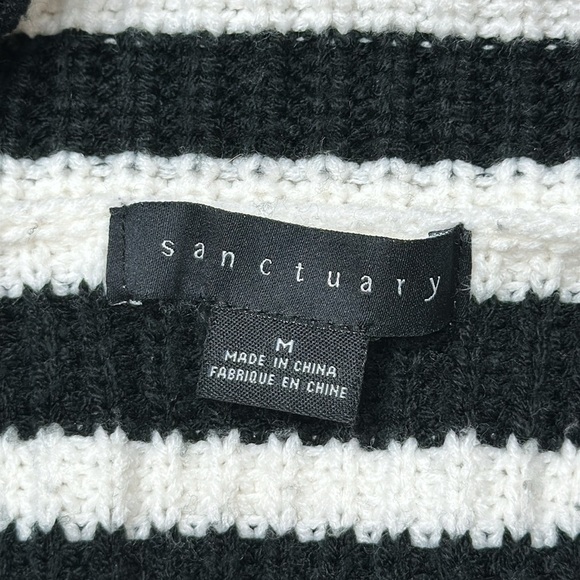 Sanctuary Jagger Cowl Neck Sweater in Black and Winter White Size Medium - Picture 8 of 12